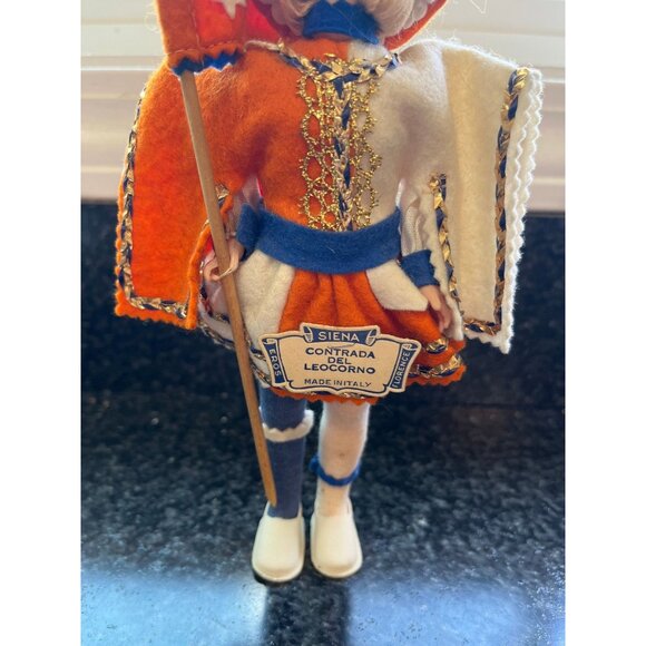 Vtg 1965 Siena Contrada Del Leocorno Doll Made In Italy Eros Florence 8 1/2" - Picture 4 of 9